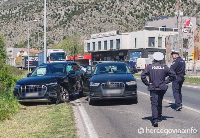 Sudar četiri automobila u Mostaru