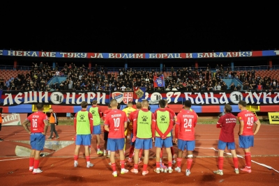 (FOTO, VIDEO) Navijači i fudbaleri zajedno skandirali: Veliki i u porazu, može li Borac za 7 dana da uzvrati senzacijom