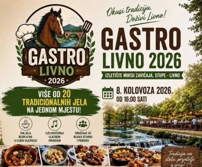 'Gastro Livno 2026.' okupit će domaće ugostitelje i proizvođače