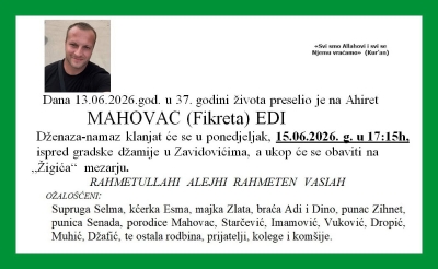Iza njega su ostali supruga i kćerka: Poznat termin dženaze 37. godišnjaku koji je stradao tokom raftinga na Neretvi