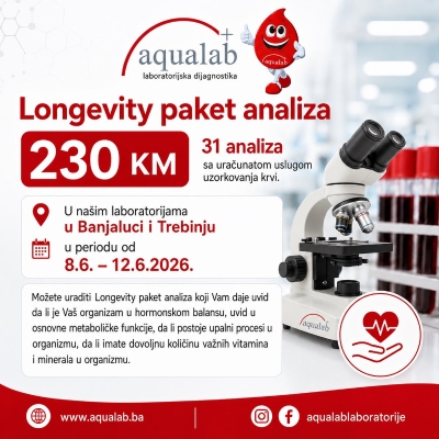 Aqualab Trebinje: 31 analiza za 230 KM