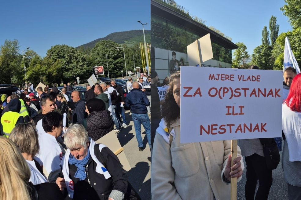 Radnici Sindikata metalaca se počeli okupljati na Kamberovića polju