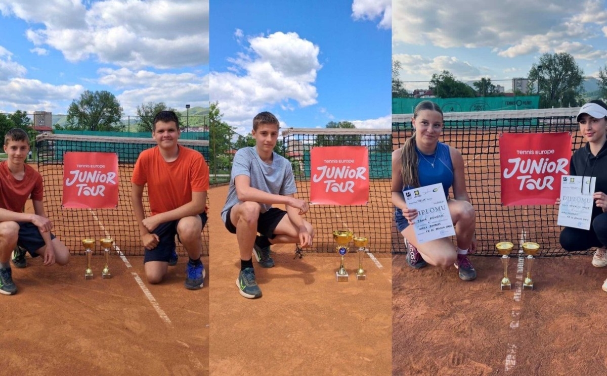 Butković pobijedio u obje konkurencije na Tennis Europe turniru, titule i za Džinđovskog i Kunosić