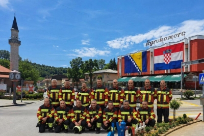 FOTO Ovako su velikokladuški vatrogasci poželjeli sreću Hrvatskoj