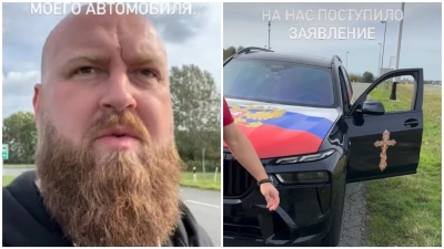 Rus kažnjen sa 700 eura u Hrvatskoj zbog zastave i simbola na automobilu, sve objavio na Instagramu