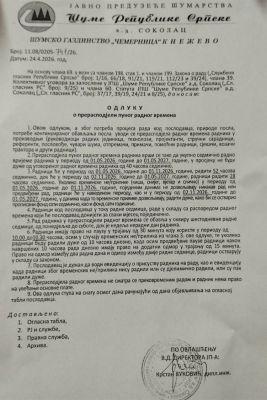 Radnici u Kneževu moraće da rade sedmično i 52 sata