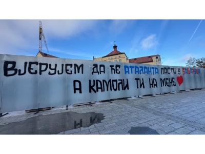 Atalanta stiže u Banjaluku, poruka u centru grada postala hit