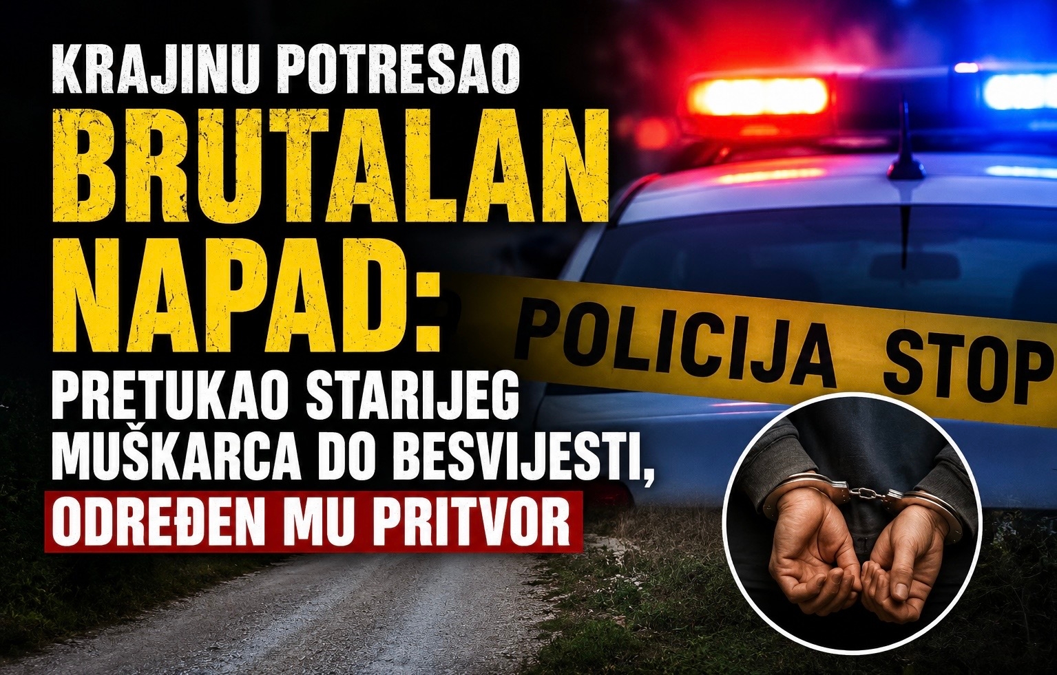 Pretukao starijeg muškarca i otišao: Tužilaštvo objavilo uznemirujuće detalje