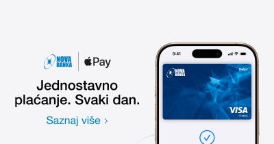 Apple Pay sada dostupan i korisnicima Visa kartica Nove banke