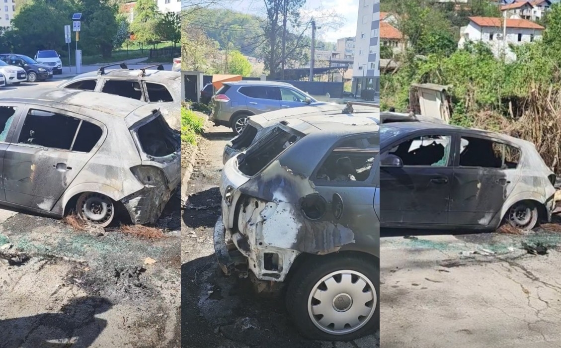 Pričinjena velika šteta: U naselju Slatina vatra zahvatila tri putnička vozila