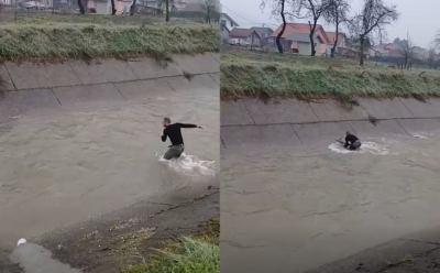 Bratunac: Mladić skočio u nabujalu rijeku i spasio srnu