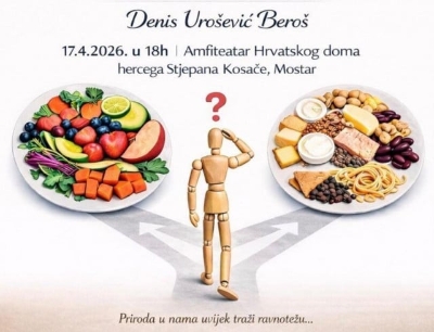 Predavanje 'Život i prehrana po krvnim grupama' u petak u Mostaru