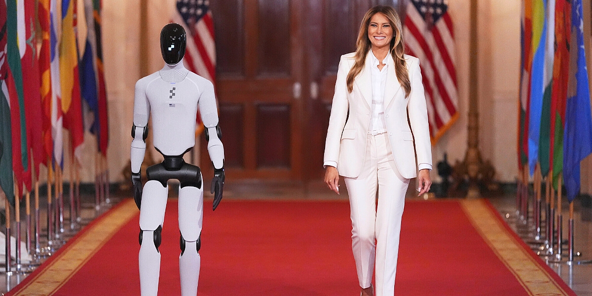 Melania Trump u Bijeloj kući prošetala s humanoidnim robotom: Predstavio se gostima na samitu