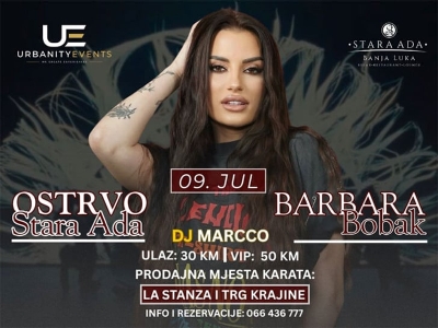 Banjaluka spremna za veliki ljetni spektakl: Barbara Bobak nastupa 9. jula na Staroj Adi (VIDEO)