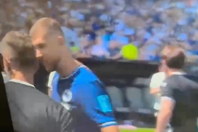 Svi su slavili, ali vidno ljuti Džeko imao je šta reći Hrgoviću!