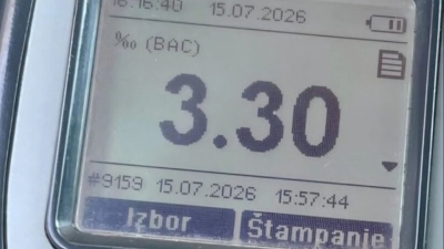Državljanin BiH uhapšen u Crnoj Gori: Vozio s 3,30 promila alkohola