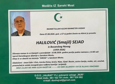 Na Ahiret preselio HALILOVIĆ (Smajil) SEJAD