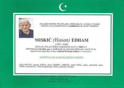 U Njemačkoj na Ahiret preselio Miskić (Hasan) Edham