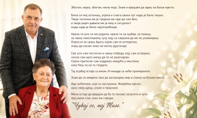Veliki gubitak za porodicu: Preminula majka Milorada Dodika