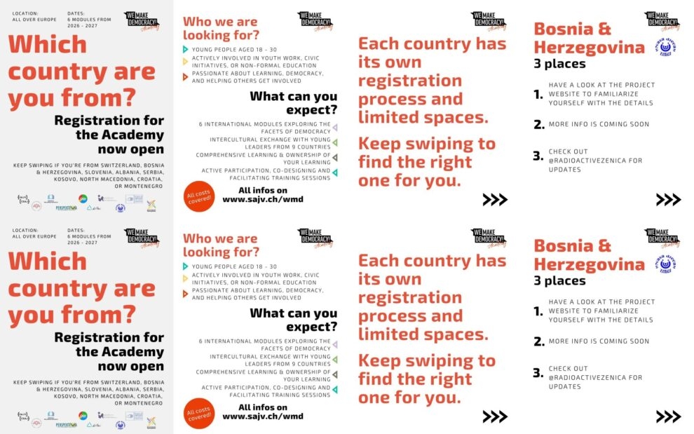 POZIV ZA MLADE: We Make Democracy – Academy