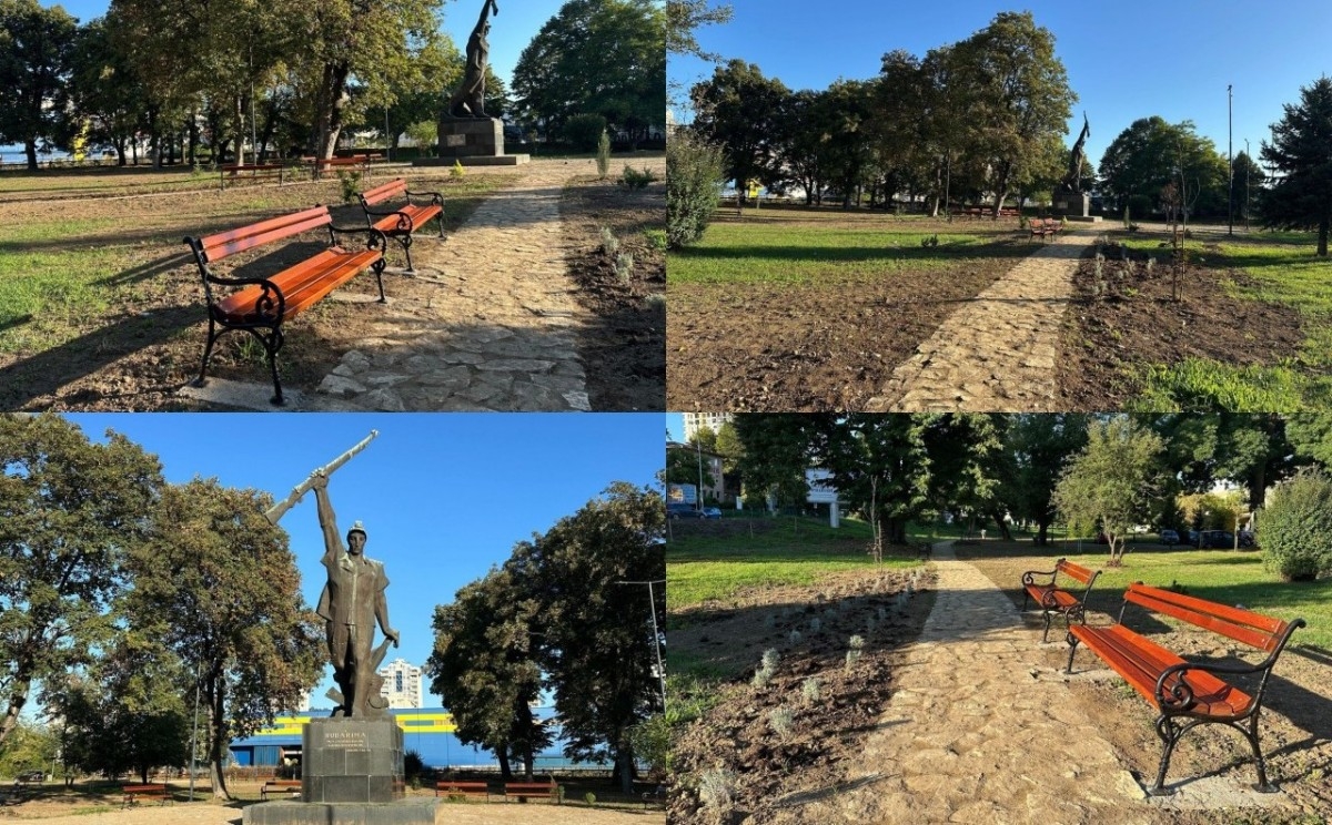 Sanacija parka kod BKC-a pri kraju: Spomenik Husinskom rudaru u dostojanstvenom ambijentu