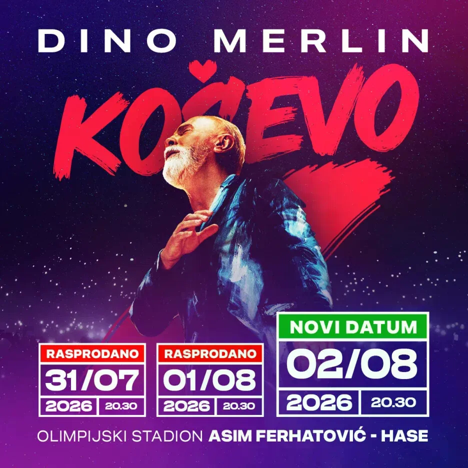 Potvrđeno i treće Koševo Dine Merlina ovog ljeta, ulaznice za koncert u prodaji od 20. aprila