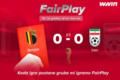 Belgija nije pobijedila. Igrači WWIN-a jesu. FairPlay aktiviran na WWIN-u.