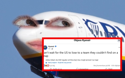 Ryanair: Jedva čekamo da SAD izgube od tima koji nisu mogli pronaći na mapi
