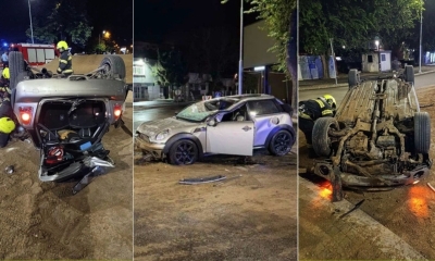 Novi detalji prevrtanja automobila u Banjaluci: Vatrogasci intervenisali, potom sapirali kolovoz FOTO
