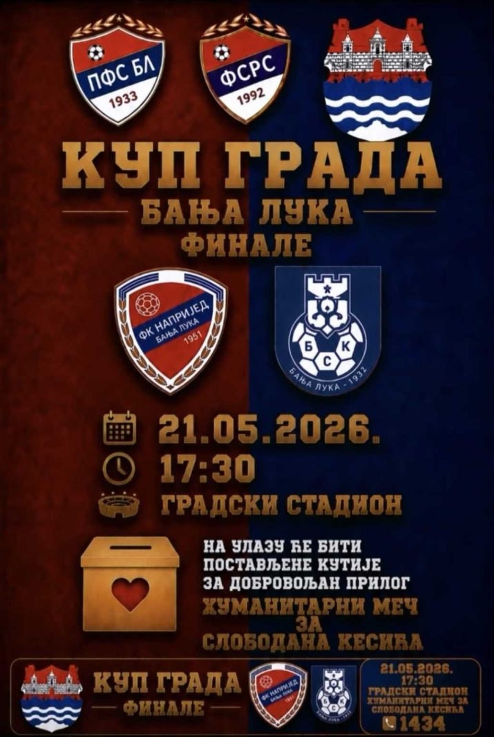 U četvrtak finalna utakmica Kupa grada Banjaluke