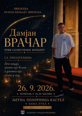 Muzičko veče Damjana Vračara pod zvjezdanim nebom Kastela
