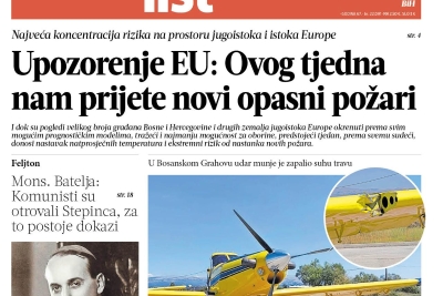 Započnite novi tjedan uz Večernji list BiH i doznajte sve o podmetanju požara u tvornici jahti u Vitezu, kako je stradao Air Tractor u HBŽ-u i još mnogo toga...
