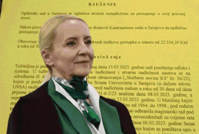 Zašto se Općinski sud proglasio nenadležnim po tužbi Sebije Izetbegović. Objavljeno da li je položila ispite u Zagrebu!?