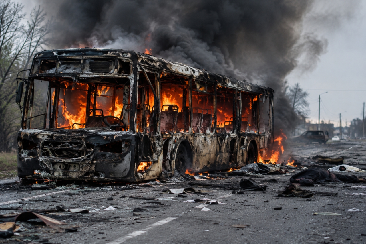 KRVAVI NAPAD kliznim bombama na autobuse u Ukrajini pune civila, najmanje 30 poginulih