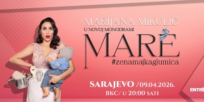Monodrama koja osvaja publiku širom regije prvi put u Sarajevu: "MARE #ženamajkaglumica" 9. aprila u BKC-u