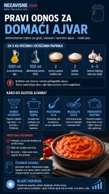 Pravi odnos sastojaka za domaći ajvar: Recept za savršenu gustinu
