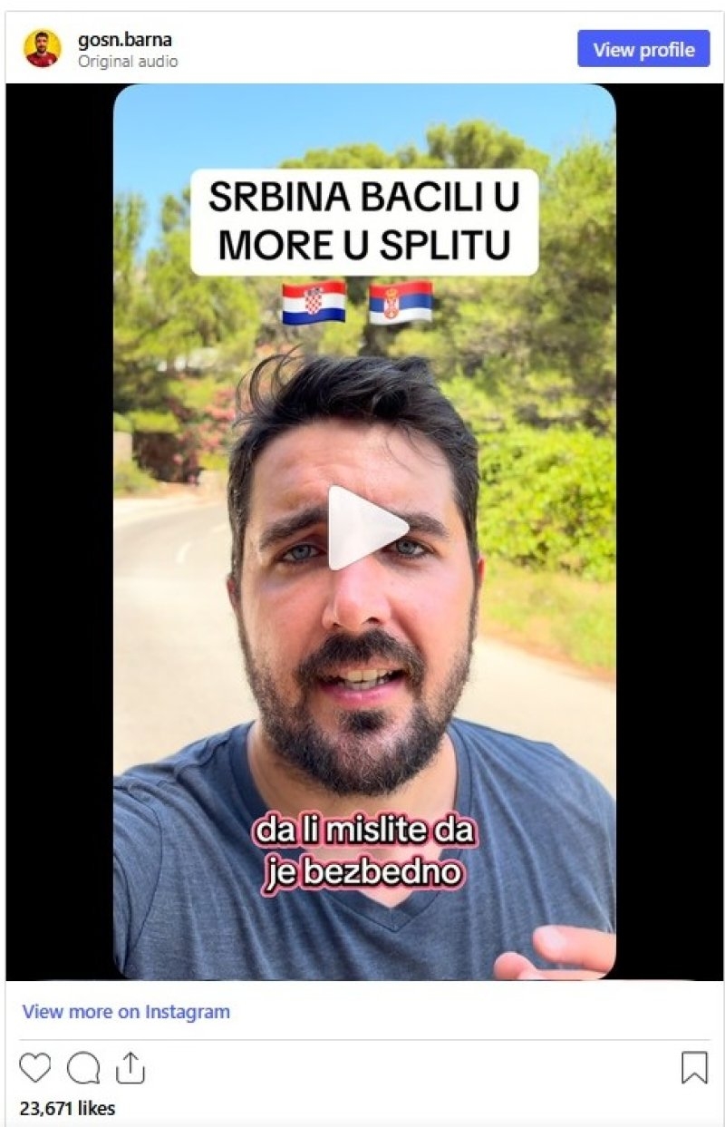 'Ne brinite, još uvijek me nisu BACILI U MORE': Srbin objavio video sa hrvatskog primorja i narugao se Dačiću