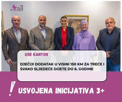 Dobra vijest za roditelje u Krajini: 150 KM za treće i svako naredno dijete u USK