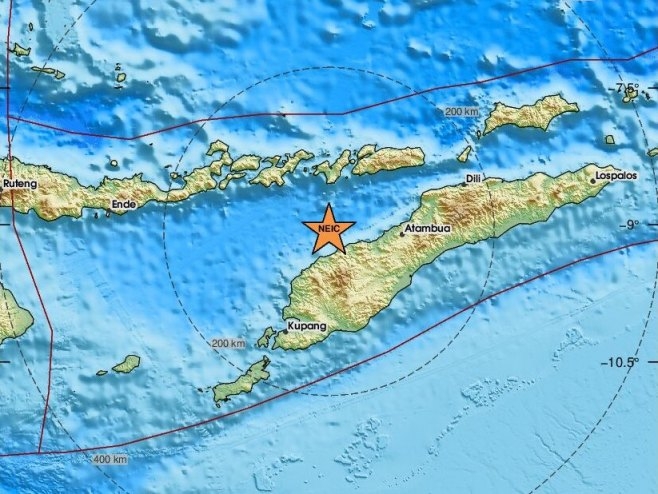 Zemljotres magnitude šest stepeni kod ostrva Timor