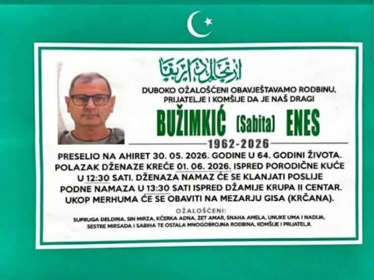 Na Ahiret preselio Bužimkić Enes