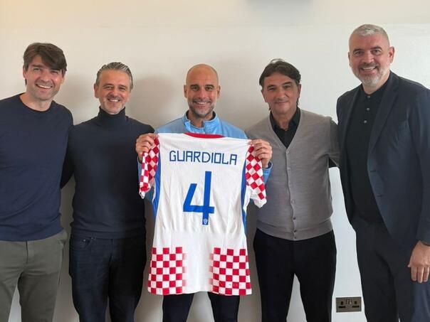 Pep Guardiola u Manchesteru ugostio delegaciju HNS-a i reprezentacije