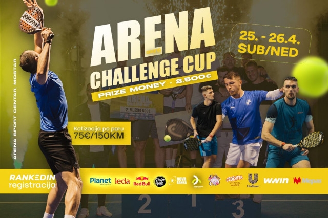 Arena Challenge Cup okuplja desetine igrača i donosi prvi ženski padel turnir u Mostaru