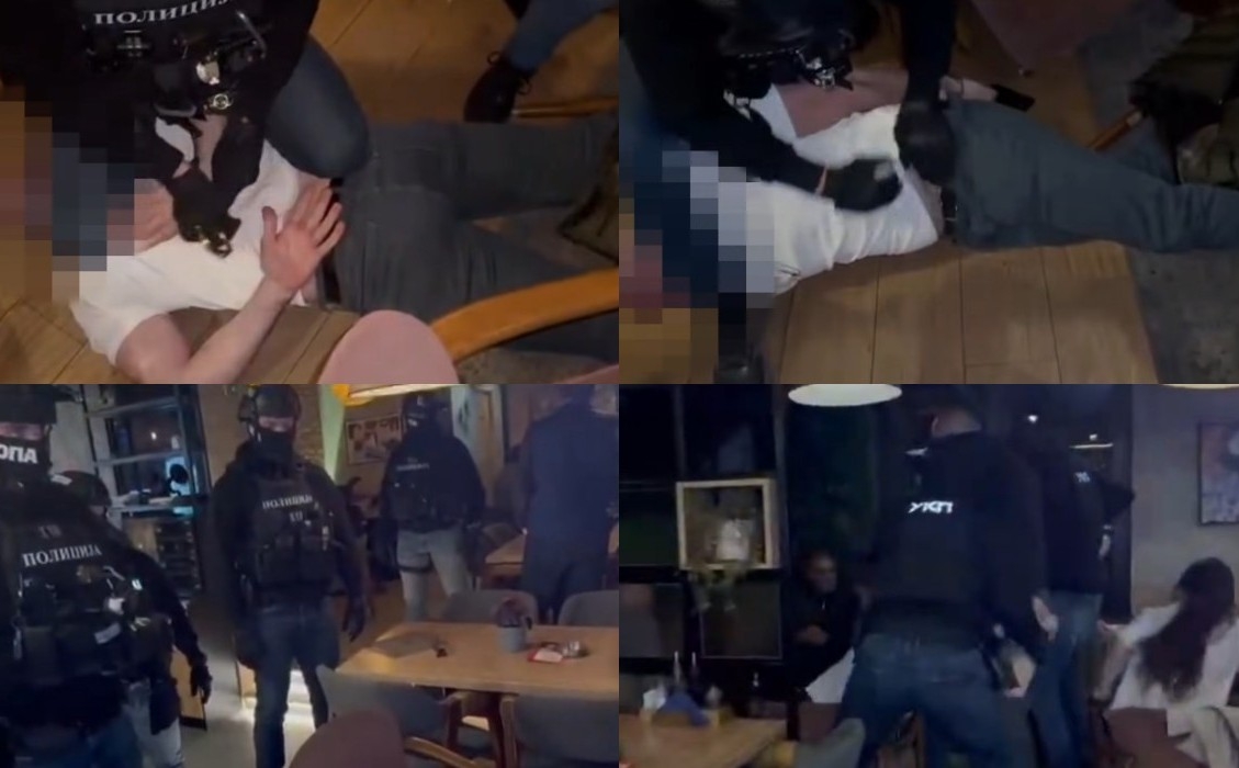 Prišli mu sa leđa: Objavljen snimak hapšenja "kavčanina" u beogradskom restoranu