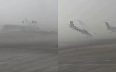 Katastrofalno nevrijeme u Italiji: Snažan vjetar prevrnuo nekoliko aviona