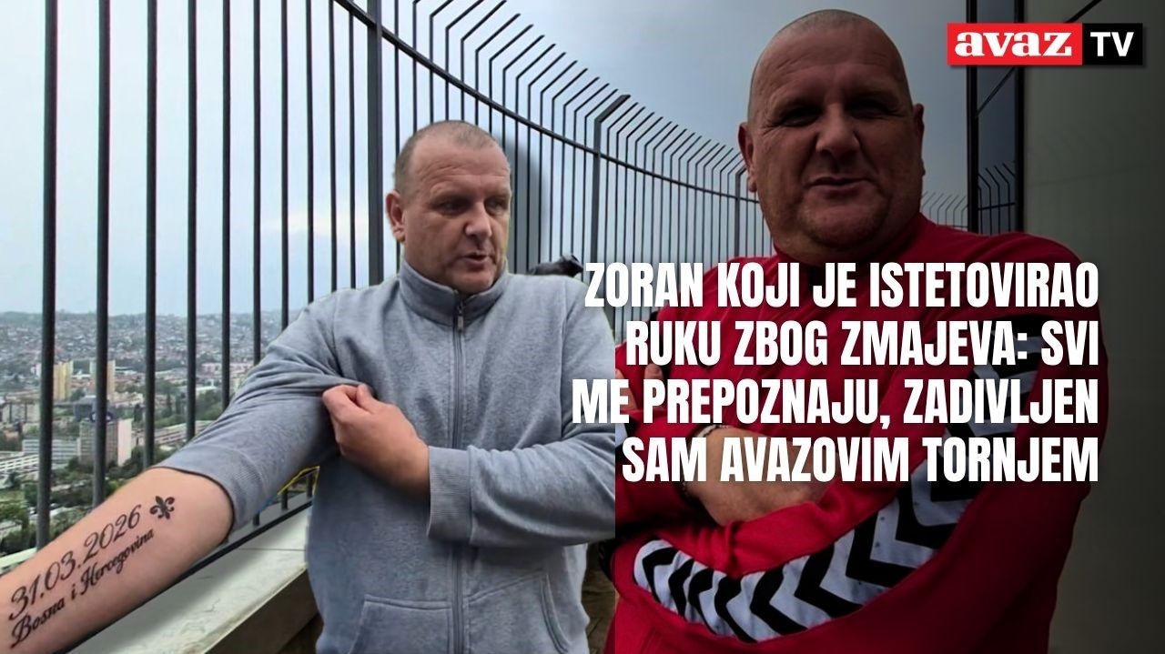 Video / Zoran koji je istetovirao ruku zbog Zmajeva: Svi me prepoznaju, zadivljen sam Avazovim tornjem