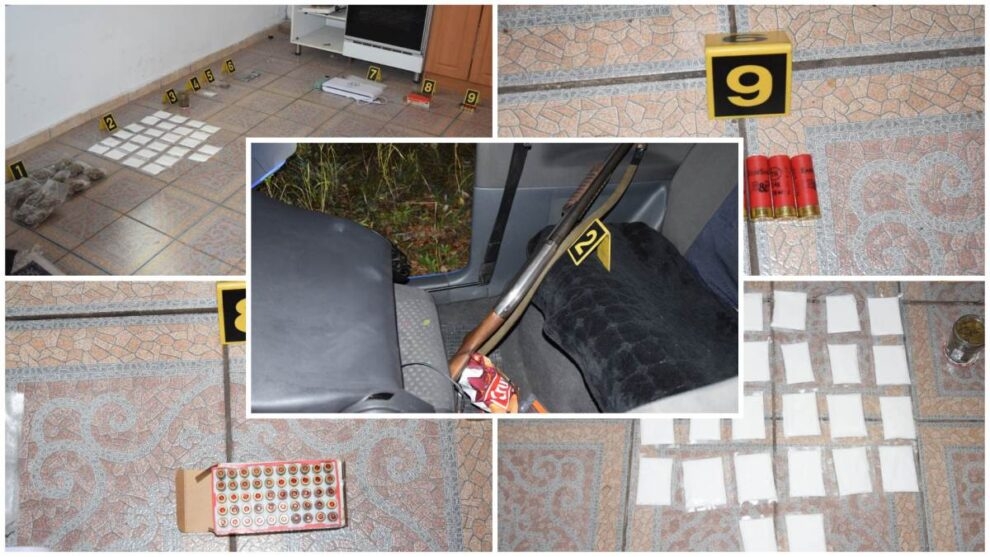 Policija u Tešnju prilikom pretresa pronašla i oduzela oko 2.4 kg droge i municiju