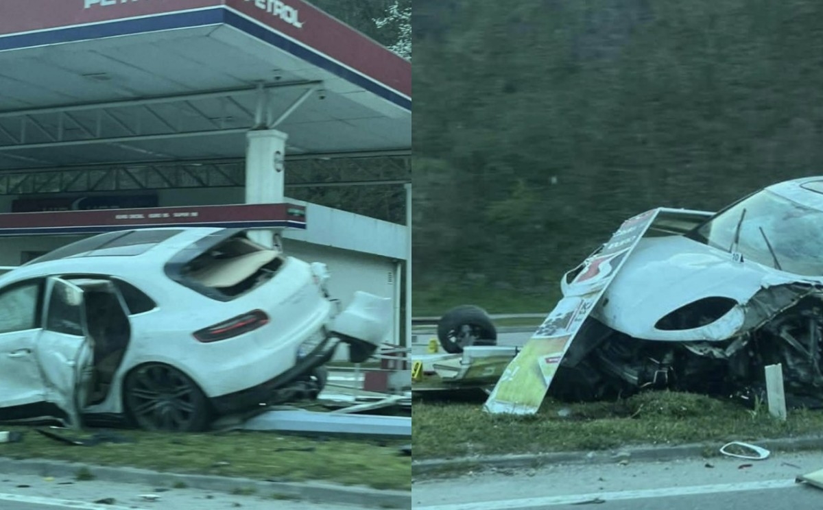 Nesreća u Stuparima: Vozač automobilom udario u tablu s cijenama ispred benzinske pumpe