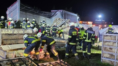 Kamiondžija iz BiH izletio s ceste u Austriji: Prevrnula se prikolica sa 700 kokoši, intervenisalo 60 vatrogasaca