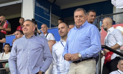 Dodik došao da podrži Borac: Evropski duel sa Levskim prati iz svečane lože FOTO