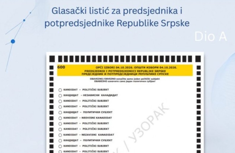 (FOTO) CIK objavio izgled glasačkog listića: Umjesto "iksa" popunjavati kružić